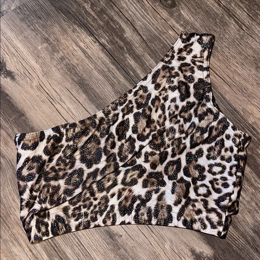 Cheetah print sports bra